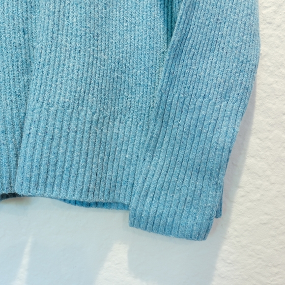 Something Navy Ribbed Confetti Knit Pullover Sweater, Size S - Picture 4 of 6